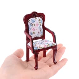 1:12 Dollhouse Wooden/Iron Fabric Double Single high-end Sofa Model Miniature Furniture Armchair Sofa Footstool Doll Decor Toy