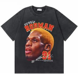 Washed Vintage The Worm Dennis Rodman I'm Back T-shirt Men Women Fashion Hip Hop Oversized T Shirts Male Rock Retro Streetwear