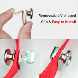 Melo Tough Movable No Sew Button End Brace Suspender Button Clips Set of 7 Pack