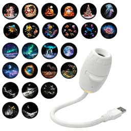 Romantic LED Starry Sky Night Light USB Powered Saturn Galaxy Projector Lamp for Car Roof Party Room Ceiling Decor Plug and Play