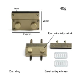 5/10/20PCS Metal Rectangle Press Push Lock For Handbags Bag Briefcase Spring Lock Snap Decorative Clasps Repair Kit Accessories