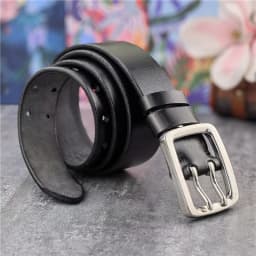 3.8CM Double Pin Stainless Steel Belt Buckle Thick Leather Belt Men Luxury Men's Belt Ceinture Men's Leather Belt Wide SBT0017