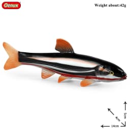 Oenux Sea Life Animals Model Action Figures Ocean Fish Sailfish Bass Grouper Salmon Aquarium Figurines PVC Educational Kids Toy