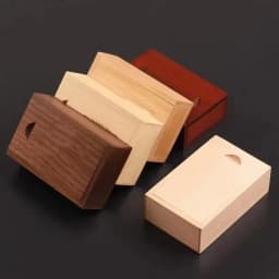 3.15x2x0.98inch Solid Natural Wood Unfinished Storage Box With Sliding Top For Necklace Ring Box USB Decorative Gift Wooden Case