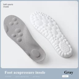Latex Insoles for Shoes Orthopedic Soft Massage Thicken Sports Shock Absorption Pads Breathable Sweat Winter Warm Thermal Pad