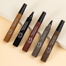 4 Point Eyebrow Pencil Black Brown Waterproof Microblading Liquid Eyebrow Pen Makeup Long Lasting Cosmetic 4 Points Eye Brow Pen