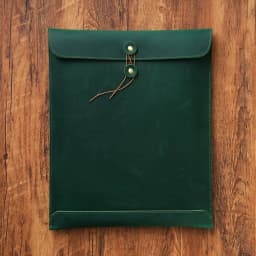 OEM ODM Vintage Crazy Horse Leather A4 Portfolio Bag Size Real Cowhide Leather Padfolio Bag Leather File Storage Bag File Pocket