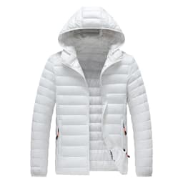 2024 New Men's Lightweight Padded Jackets Autumn Spring Warm Demi-season Hooded Zip-up Parka Black Big Size Coat Male Outerwear