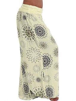 Women's Pants Floral Printed Patchwork Pleaded Harem Pants Bohemian Female High Waist Wide Leg Trousers Casual Ladies Streetwear