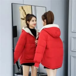 New Winter Women's Cold Coat Parkas Super Hot Hooded Padded Jacket Cropped Jacket Plus Size Jacket Loose Korean Fashion