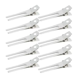 50pcs Hairdressing Double Prong Curl Clips 1.8" Curl Setting Section Hair Clips Metal Alligator Clips Hairpins for Hair Bow