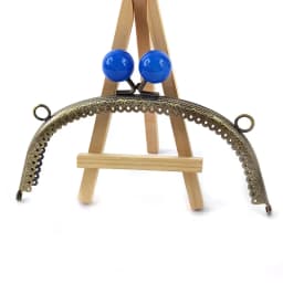 5Pcs Deepeel 16.5cm Colored Bead Metal Bag Handle DIY Handmade Sewing Brackets Kiss Clasp Purse Frame Handles for Making Bags