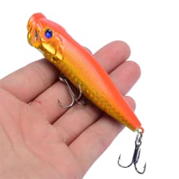 New Arrival 1 Pcs Big Popper Fishing Lures 9.5cm 12g 3d Eyes Bait Topwater Crankbait Wobblers Tackle Isca Poper Japan