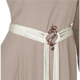 Renaissance Long Rope-style Belt with Troll Cross Medieval Witch Pagan Rope Waist Chain Sash Costume Accessory for Dress Belt
