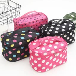 Dot Makeup Bag Travel Portable Large Capacity Toiletry Organizer Storage Box Carry On Waterproof Handbag Cosmetic Bag Wash Bag