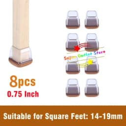 8PCS Soft Silicon Chair Leg Covers Felt Bottom Elastic Furniture Foot Protector Pads Anti-slip Table Legs Floor Protection Mat