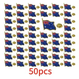 5/10/50/100 Pack Metal Australia Flag Lapel Pin Waving Australian Pins Bulk Patriotic Badge Souvenir Gifts