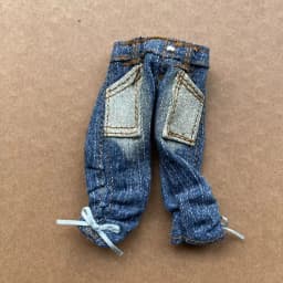 1/6 Scale Slim Monster Doll Jeans Pants Tshirt Dressing Parts Decors Compatible with Slim Doll Body for Collectible Figures