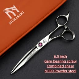 Professional Barber Scissors,6.3-6.8 Inch Black Coating Hair Cutting Shears,Top-Level VG10 Cobalt Steel Barbershop Accessories