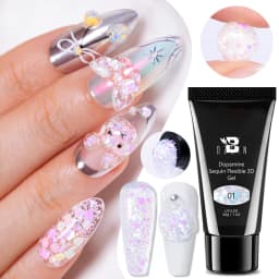 AWStorG Hema Free Poly Nail Gel 30ML Acrylic Gel Finger Extension Transparent Nail Art Extension Quick Building Soak Off UV