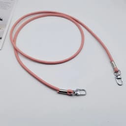 Unicolor Leather Crossbody Bag Strap Replacement with Phone Loss Prevention Chain for DIY Bag Making Projects