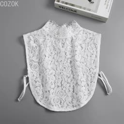 Female Lace Detachable Collar Vintage Solid Fake Collar Lapel Blouse Top Adjustable Women Clothes Ladies False Collar