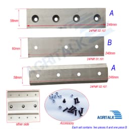 24PMF.02.107 Chipper Blade with Blade Anvil 24PMF.01.101 for Jinma WC-6 WC-8 / 24PMF.131 Wood Chipper or Hanmey, DF Town Sunny