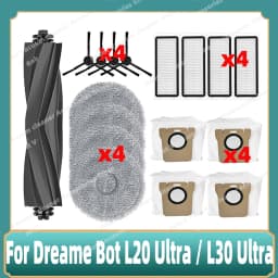 Fit For Dreame Bot L20 Ultra / L30 Ultra / X20 Pro Supplies Accessories Main Side Brush Mop Cloths Hepa Filter Dust Bags Parts