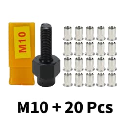21pcs Hand Rivet Nut Gun Stainless Nuts Set Riveter Tool M3 M4 M5 M6 M8 M10 For Rivet Nut Gun Riveting Riveter Tool
