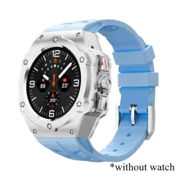 Luxury Modification Kit for Samsung Galaxy Watch 8 Ultra 2025 Carbon Case Rubber Strap for Galaxy Watch 7 Ultra 47mm Accessorie