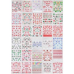 30 Sheets Christmas Nail Art Stickers Self Adhesive 3D White Snowflake Nail Decals Xmas Nail Supplies Christmas Manicure Sliders