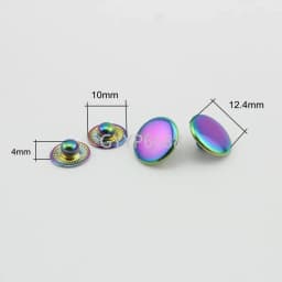 10-30-100 sets 12mm Rainbow DIY Coat fastened button metal snap buttons Press Studs rivet for handbag crafts