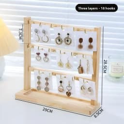 Jewelry Keychain Earrings Pendant Display Stand Solid Wood Trinket Hanger Hook Premium Sense Stall Store Counter