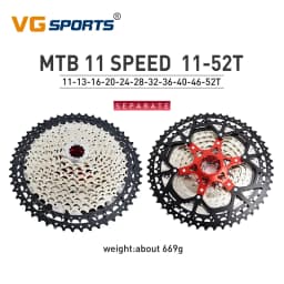 VG SPORTS MTB Cassette 8 9 10 11 12 Speed 40T 42T 46T 50T 52T Mountain Bike Cassette Separate Cassete Freewheel Bracket Sprocket