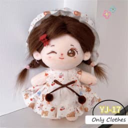 Cute Dress Up Jk Uniform Clothes for 20cm Cotton Plush Lolita Cross Dressing Clothing Skirt Fashion Casual Suit Socks Girl Toys