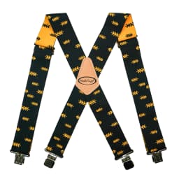Mens Suspenders 2" Wide Adjustable and Elastic Braces X Shape with Very Strong Clips - Heavy Duty tape measure suspenders formen
