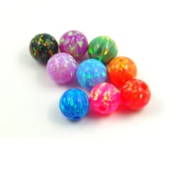 3mm-8mm Round Opal Beads With Full Hole Gemstones 78 Colors Synthetic Stones For Jewelry Making
