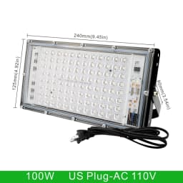 Led UV Floodlight 110V 220V 50W 100W Party Light 395nm 400nm IP65 Waterproof Ultraviolet Fluorescent Stage Lamp with US/EU Plug