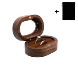 Personalized Custom Wooden Wedding Ceremony Ring Box Clear Personalized Engraved Engagement Proposal Holder Bridal Gift For Her