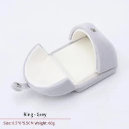 High-Grade Velvet Button Mongolian Double Open Jewelry Box Velvet Ring Ring Bracelet Necklace Packaging Jewelry Box
