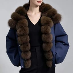 OFTBUY Big Fox Fur Spliced Parkas Winter Warm Thick Women's Coat Loose Duck Down Clothes Women Short Jacket with Fur for Women