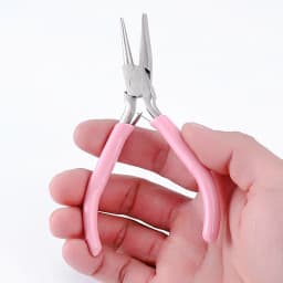 Pink Round Concave Pliers Wire Looping Mini Precision Pliers Wire Bending Tools for DIY Jewelry Making Eye Hobby Projects