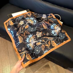 70*70cm Women's Square Silk Scarf Soft Satin Polka Dot Wrap Foulard Lady Neckerchief Bandannas Hair Skinny Tie Hijab Shawls