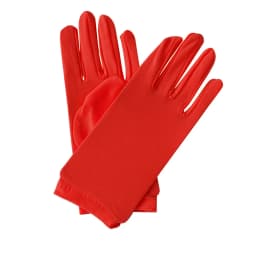 New Satin Full Finger Party Short Gloves For Women Girls Spring Autumn Solid Mittens Outdoor Dance Dress Up Bride's Gloves
