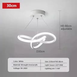 Modern LED Pendant Light With Irregular Streamlined Design Creative Small Hanging Light For Bedrooms Dining Rooms Study Rooms