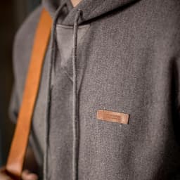 Maden Vintage Gray Hooded Sweatshirt Heavyweight Thick Pullover with Pocket for Men's Autumn and Winter Casual Versatile Tops