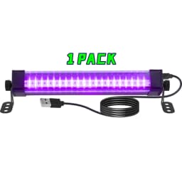 40/60/80 LED Black Light Tube - with switch, 360 degree rotation, UV lamp for glow party, body art, Halloween, Christmas holiday