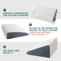 Wedge Pillow for Sleeping Bed,Air Layer Memory Foam for Back, Leg, and Knee Pain Relief Triangle Pillow with Removable Cover