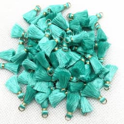 100/50Pcs 20mm Mini Metal Hanging Ring Tassel Trim Pendant DIY Craft Jewelry Handmade Earrings Decor Materials Fringe Trim