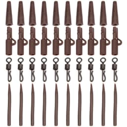40Pcs Carp Fishing Accessories Lead Clip Quick Change Snap Swivel Tail Anti Tangle Sleeves Carp Rig Coarse Fishing Tackle Pesca